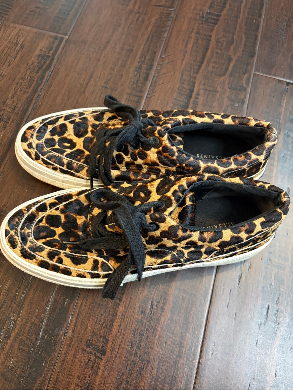 All Saints Leopard-Print Classic Platform Sneaker casual cool girl elevated 90’s - Picture 5 of 9